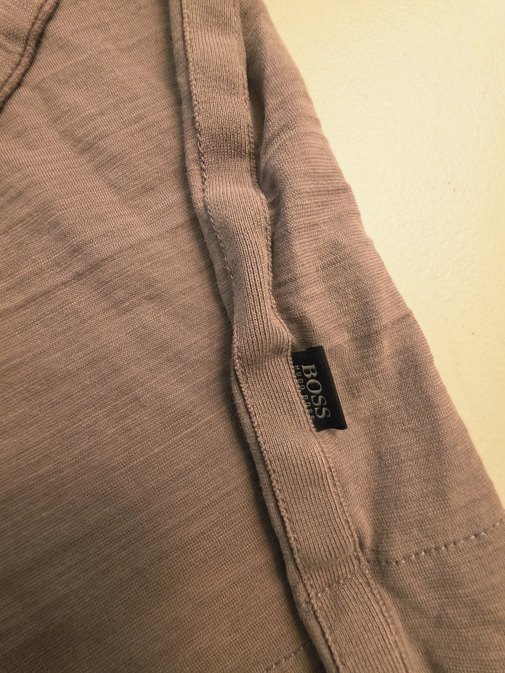 Boss Men's Taupe Crew Neck Tee - Picture 3 of 10